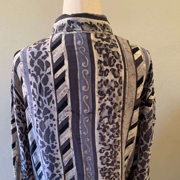 Vintage Silk Animal Print Blouse - Picture 3 of 4